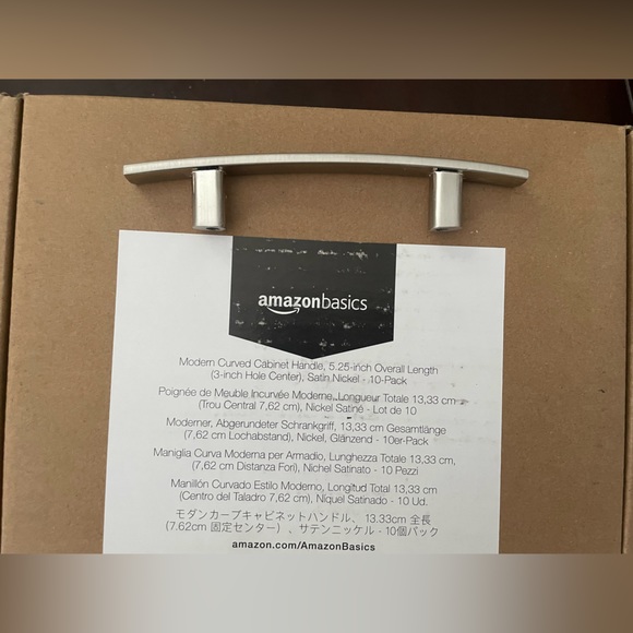 Amazon Basic Curved Modern Cabinet Handle- 5.25” length, 3” hole center- NWT! - Picture 3 of 10